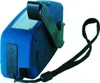 A blue hand-crank dynamo radio with a black strap and a USB port. Náhľad obrázku produktu