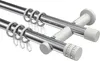 Interdeco Gardinenstange / Vorhangstange Chrom / Weiß, Typ Produktbild-Vorschau 1