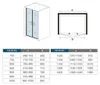 AICA Doppeltür Duschwand  75x185cm，5mm ESG-glas，Komplett Produktbild-Vorschau 4