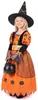 Hexen-Kinderkostüm für Halloween schwarz-orangefarben S 4-6 Produktbild-Vorschau 4