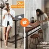 Comparison of two bar tables, one labeled 'Our Handy Height' and the other 'Other Inconvenient Height'. Podgląd zdjęcia produktu