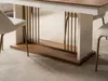 Brauner Ausziehtisch Esszimmer Rechteckiger Holz Produktbild-Vorschau 6