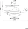 BELIANI Deckenventilator Gold Metall Kristall-Optik mit Produktbild-Vorschau 3