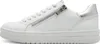 A side view of a white sneaker with a silver heel accent and a zipper. Náhľad obrázku produktu