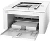 A white HP LaserJet Pro M203dw laser printer with a paper tray open and paper loaded. Voir les images du produit