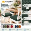 sunnypillow 4er Set Cord Stuhlkissen mit Klettverschluss - Produktbild-Vorschau 7