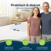 A couple standing in a bedroom setting, with a product diagram and feature icons. Podgląd zdjęcia produktu