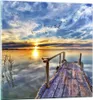 Bilder auf glas - See Brücke - 40x40cm - Glasbilder - Produktbild-Vorschau 1