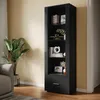 SONNI 55x35x172cm Vitrinenschrank mit LED beleuchtung und Produktbild-Vorschau 1