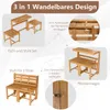 COSTWAY Banc de jardin 2 en 1, table de jardin avec banc, Voir les images du produit 4