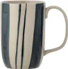 Bloomingville Becher ALLIUM Blau Streifen 450 ml Tasse Produktbild-Vorschau 1