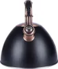 A close-up view of the top part of a black kettle with a copper handle and spout. Náhled obrázku produktu