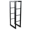 A black metal firewood rack on a white background. Produktbild-Vorschau