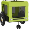 vidaXL Přívěs na jízdní kolo Dogs Green and Black Oxford Náhled obrázku produktu 4