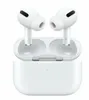 A pair of white wireless earbuds and their charging case are displayed against a white background. Produktbild-Vorschau