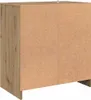 The back and side of a wooden sideboard are shown against a white background. Anteprima dell’immagine prodotto