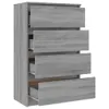 vidaXL Sideboard Grau Sonoma 60x35x98,5 cm Holzwerkstoff Produktbild-Vorschau 6