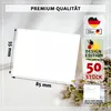 50 Tischkarten Blanko weiß, Hochzeit Geburtstag, DIY Produktbild-Vorschau 2