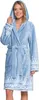 Moraj | Damen Morgenmantel Kurz mit Kapuze | Warmer Fleece Produktbild-Vorschau 7