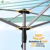 VOUNOT® Draußen Wäschespinne mit 50m Wäscheleine inkl. Produktbild-Vorschau 5