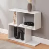 Beistelltisch 'Koxjö' Standregal 57 x 60 x 20 cm Weiß Produktbild-Vorschau 1