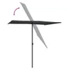 vidaXL Sonnenschirm mit Aluminium-Mast 2x1,5 m Schwarz Produktbild-Vorschau 6