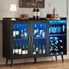 Armoire à vin VEVOR avec supports à verres, buffet-vitrine Voir les images du produit 1