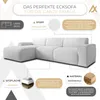 AX LIVING Couch Sofa L Form Didim mini Silber 310 cm Produktbild-Vorschau 5