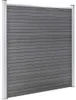 WPC Zaun-Set 5 Quadrate + 1 Schräge 965x186 cm Grau Produktbild-Vorschau 3