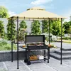 Outsunny gazebo barbecue con LED 240 x 150 x 258 cm gazebo Anteprima dell’immagine prodotto 2