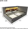 A diagram of a bed with dimensions and lighting features. Anteprima dell’immagine prodotto