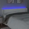 vidaXL LED Kopfteil Weiß 183x16x78/88 cm Kunstleder - LED Produktbild-Vorschau 5
