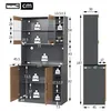 Flieks Cuisine Armoires hautes Buffet de cuisine avec LED, Voir les images du produit 5