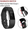Strap-it Fitbit Charge 2 Silikon Armband (Schwarz) - Große: Produktbild-Vorschau 3