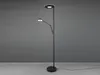 LED svítidlo s lampou na čtení černé stmívatelné stojací Náhled obrázku produktu 3