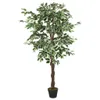 vidaXL Ficusbaum Künstlich 378 Blätter 80 cm Grün Produktbild-Vorschau 1