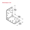 Winkelverbinder 70x70x55mm verzinkt Lochplattenwinkel Produktbild-Vorschau 2