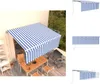 vidaXL Markise Automatisch Einziehbar mit Volant 4x3 m Blau Produktbild-Vorschau 1