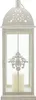 Laterne Barock Metall weiß/silber 39cm – Gartenlaterne Produktbild-Vorschau 3