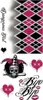 Halloween Tattoos "Harlekin" | 30 x 14 cm Produktbild-Vorschau 1