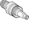 A black and white line drawing of a plumbing valve component. Produktbild-Vorschau