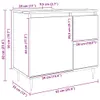 vidaXL Kúpeľňová skrinka Artisan dub 65x33x60 cm materiál Náhľad obrázku produktu 8