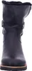A front view of a black winter boot with fur lining. Anteprima dell’immagine prodotto