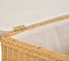 Close-up view of the hinge and woven rattan edge of a storage basket. Produktbild-Vorschau