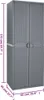 vidaXL Szafka ogrodowa szara 65x45x172 cm PP rattan Podgląd zdjęcia produktu 7