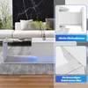 okwish Couchtisch Rechteckig, LED-Hochglanz Beistelltisch Produktbild-Vorschau 4