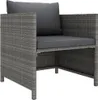 vidaXL 8-tlg. Garten-Lounge-Set mit Kissen Poly Rattan Grau Produktbild-Vorschau 8