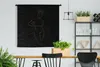 MuchoWow® Wandteppich Wandbehang Frau - Schwarz - Gold - Produktbild-Vorschau 2
