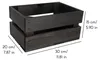 Caja decorativa de madera natural Creative Deco, negra, 30 Vista previa de la imagen del producto 3