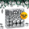 DEUBA® vánoční ozdoby 103ks Ø 3-8cm plastové matné lesklé Náhled obrázku produktu 1
